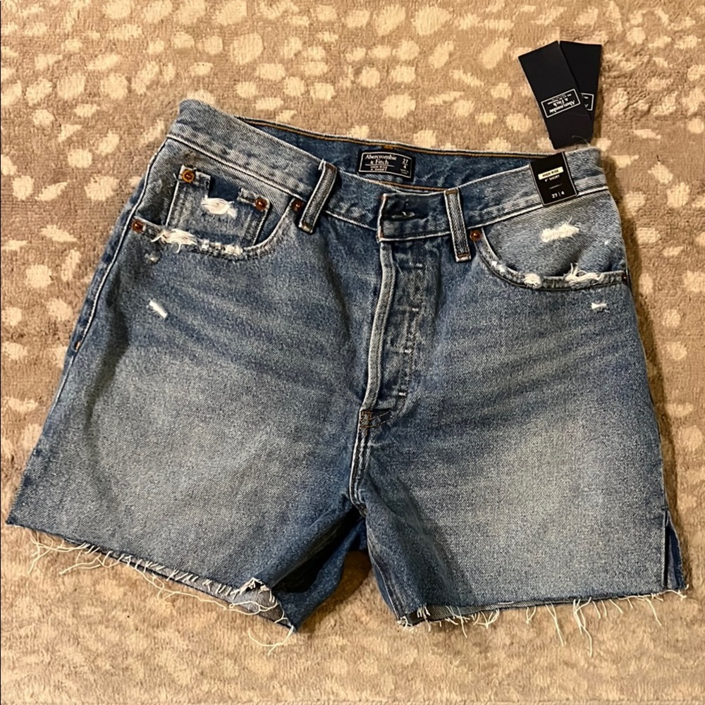 Abercrombie & Fitch High Rise Jean Shorts